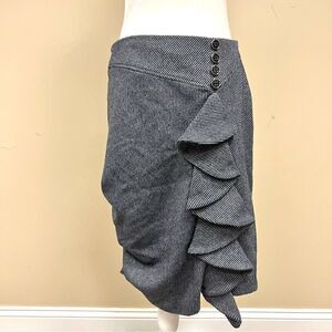 Eva Franco cinched wool blend pencil length skirt Sz6